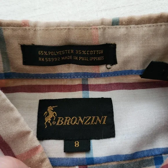 Vintage Plaid Buttondown Shirt kids 8 - Picture 5 of 9